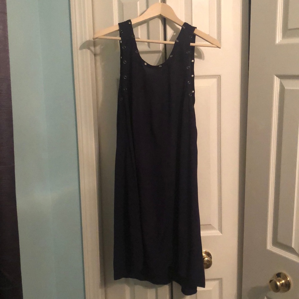 Navy Blue ASTR Loose Fitting Tank Dress